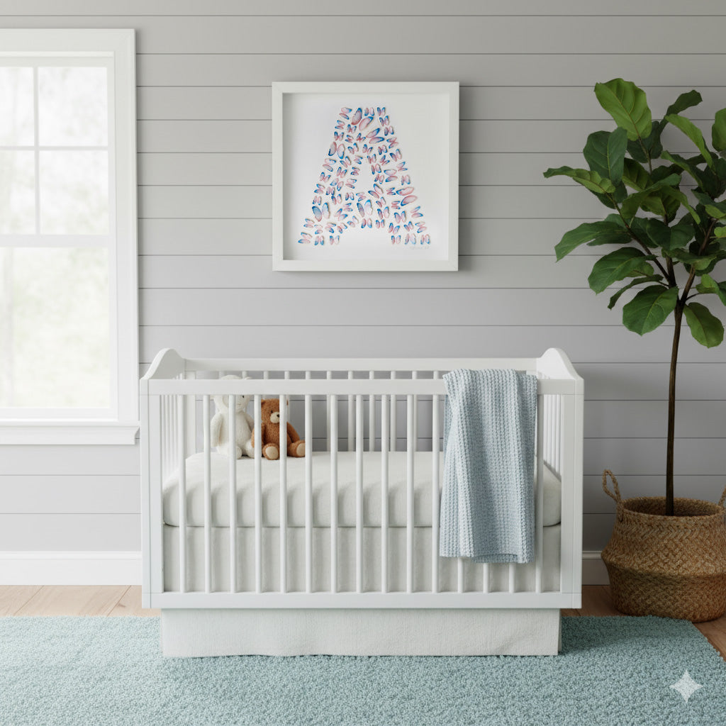 Custom Letter 3D Butterfly Wall Art – Personalized Nursery Keepsake