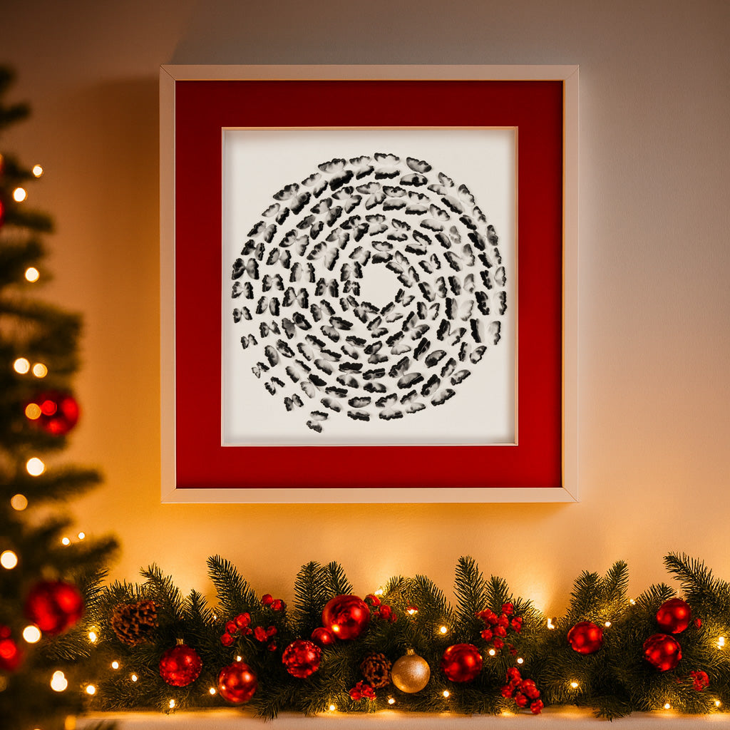 Black and White Butterfly Spiral – 3D Paper Wall Art