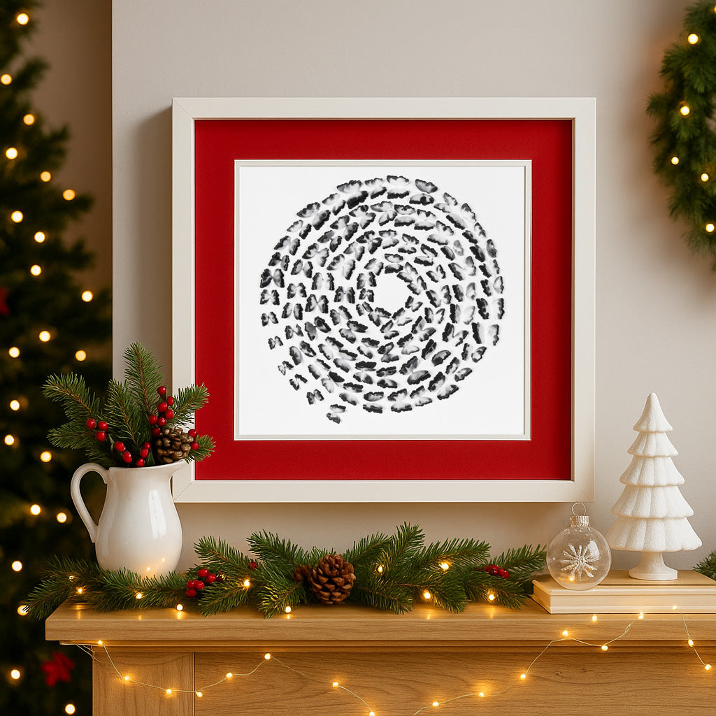 Black and White Butterfly Spiral – 3D Paper Wall Art