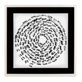 Black and White Butterfly Spiral – 3D Paper Wall Art
