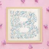 Blue Butterfly B Letter – 3D Paper Wall Art, Personalized Nursery Gift
