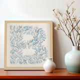 Blue Butterfly B Letter – 3D Paper Wall Art, Personalized Nursery Gift