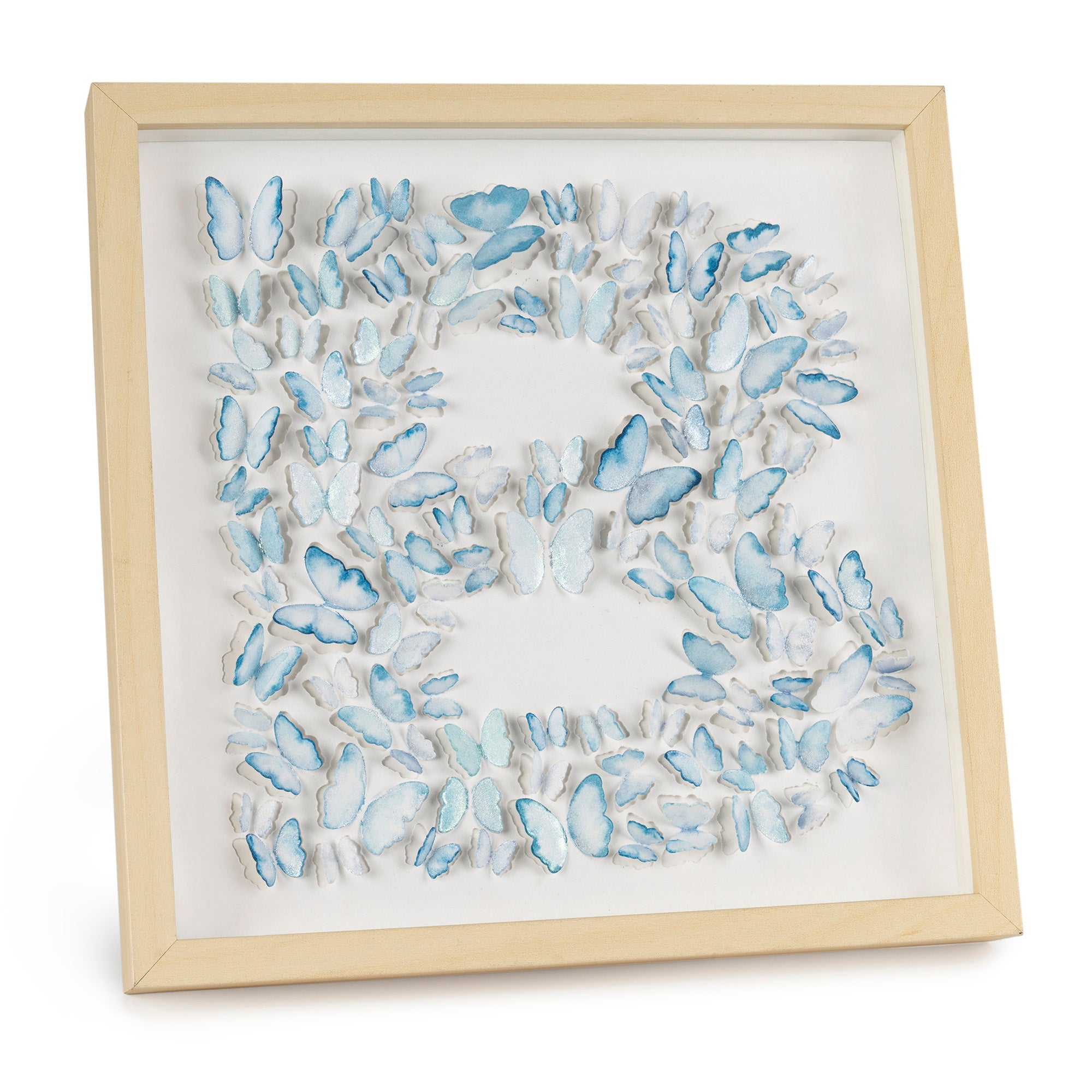Blue Butterfly B Letter – 3D Paper Wall Art, Personalized Nursery Gift
