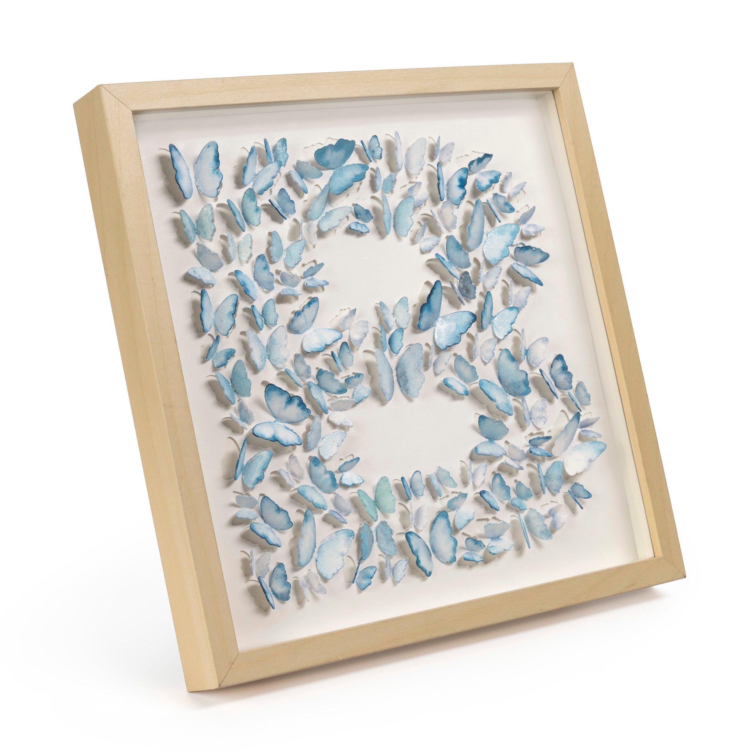 Blue Butterfly B Letter – 3D Paper Wall Art, Personalized Nursery Gift
