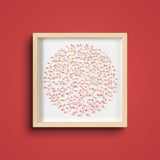 Pink Daisy 3D Paper Wall Art – Original Watercolor Floral Artwork