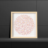 Pink Daisy 3D Paper Wall Art – Original Watercolor Floral Artwork