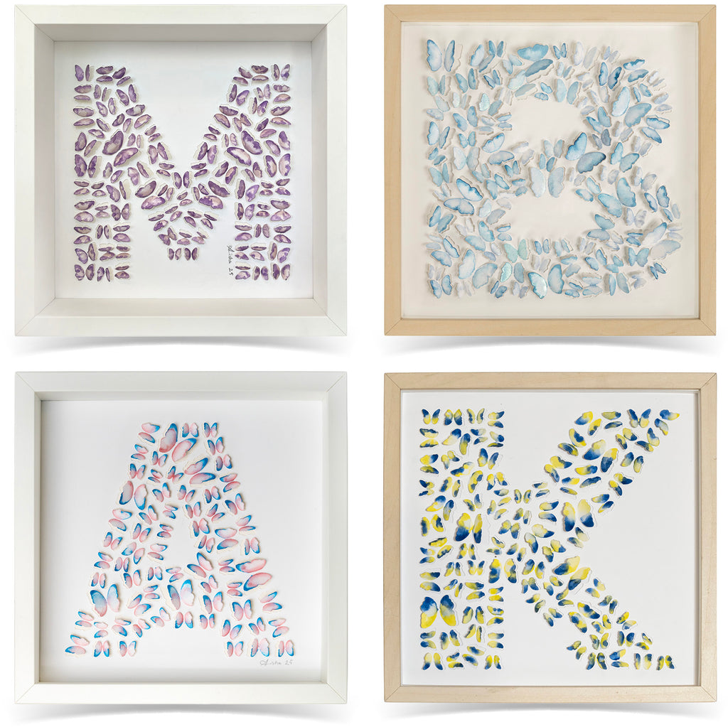Custom Letter 3D Butterfly Wall Art