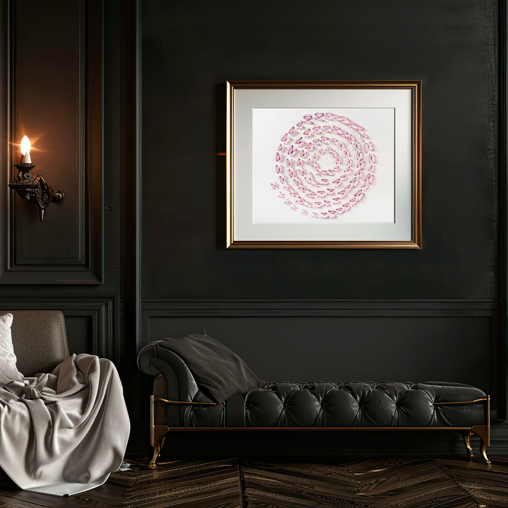 Valentine Gift 3D Pink Butterfly Shadow Box – Romantic Watercolor Paper Cut Wall Art (Custom Colors)