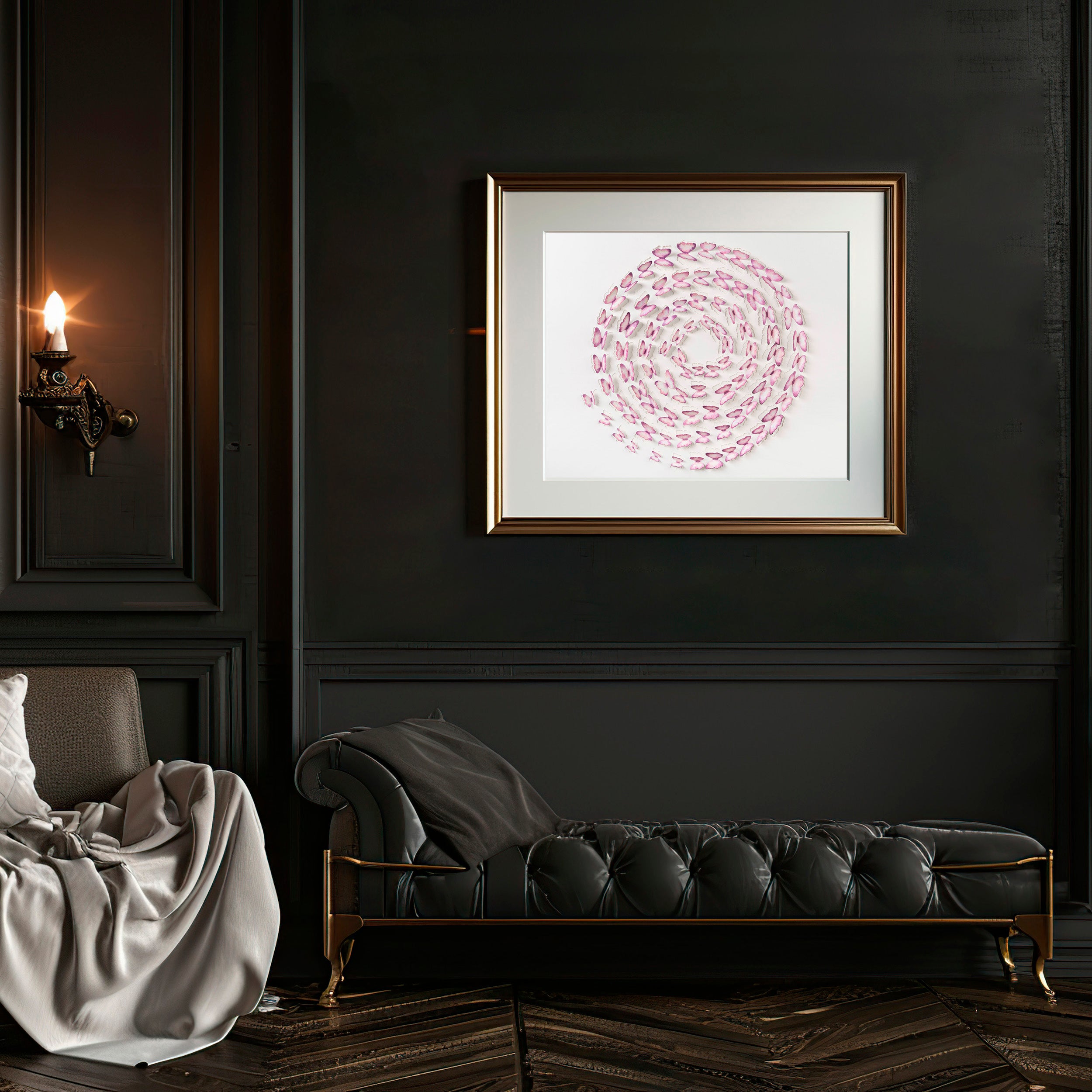 Valentine Gift 3D Pink Butterfly Shadow Box – Romantic Watercolor Paper Cut Wall Art (Custom Colors)