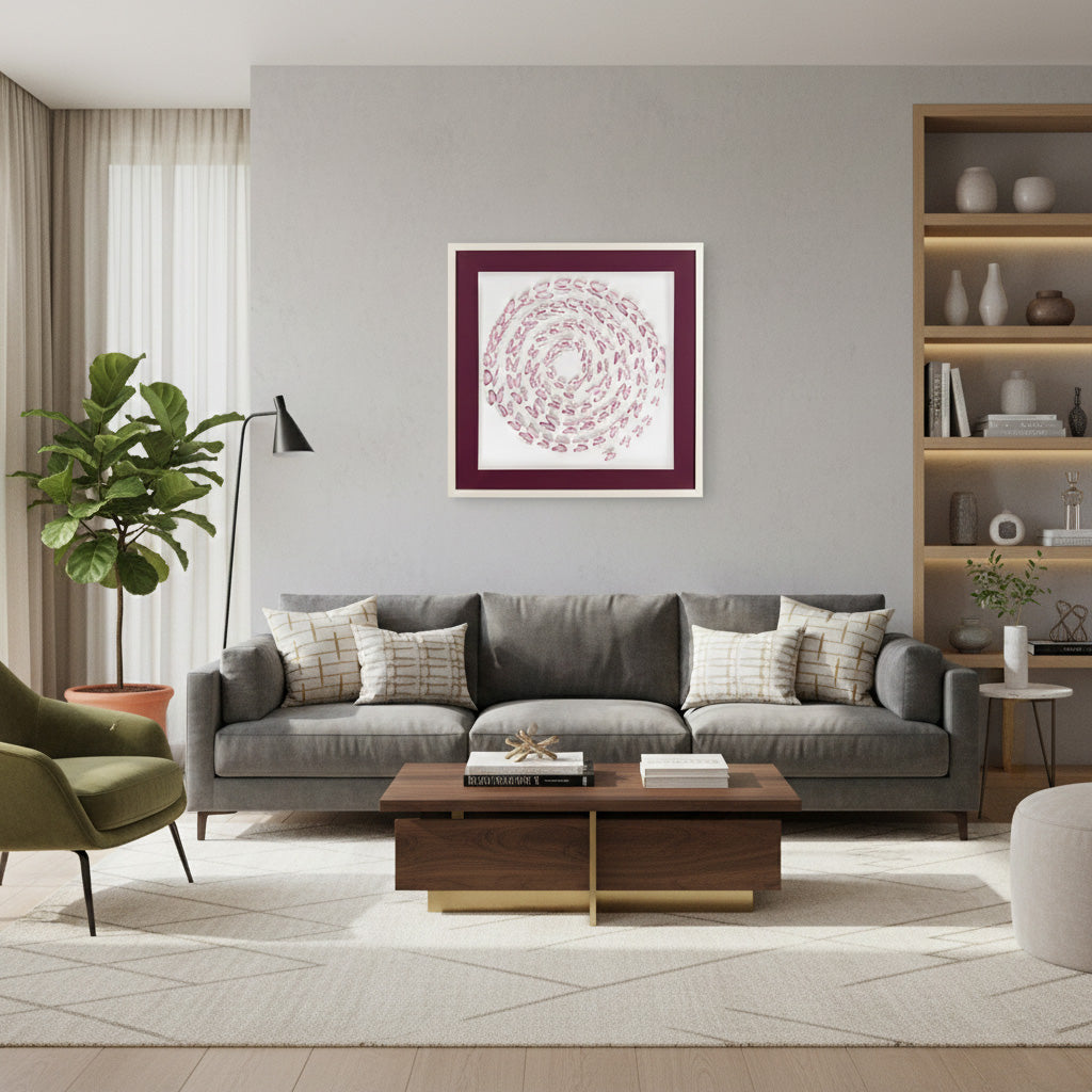 Valentine Gift 3D Pink Butterfly Shadow Box – Romantic Watercolor Paper Cut Wall Art (Custom Colors)