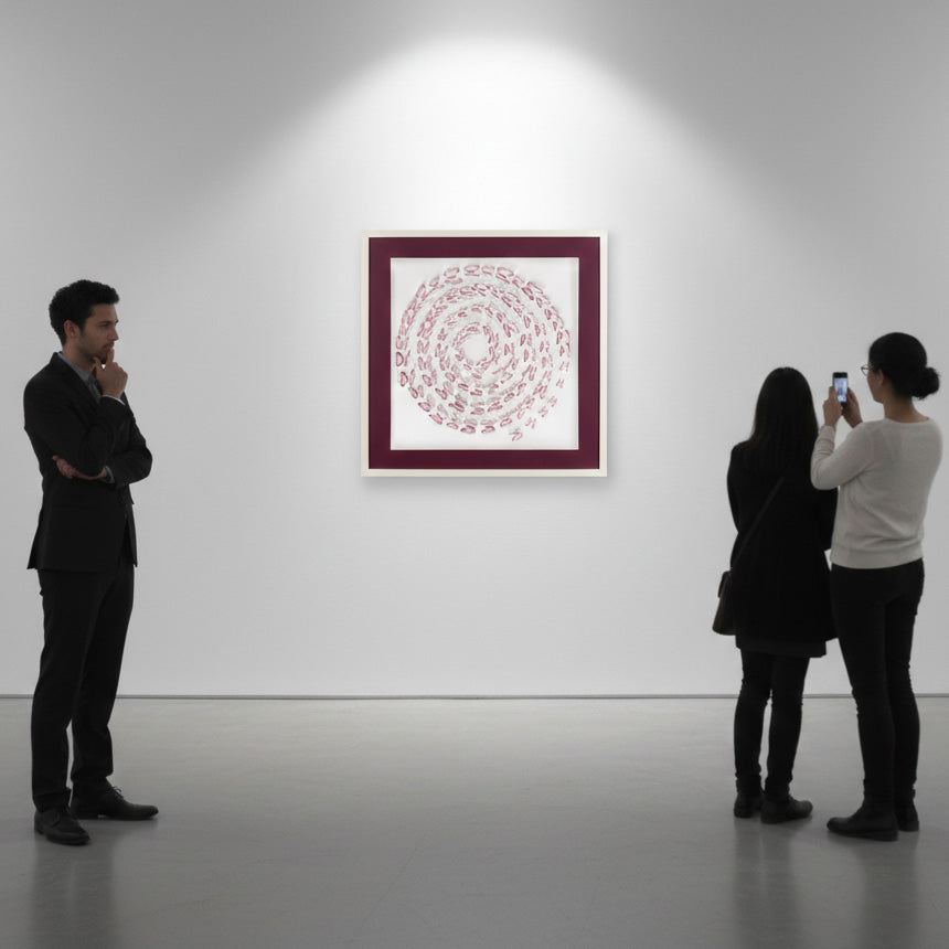 Valentine Gift 3D Pink Butterfly Shadow Box – Romantic Watercolor Paper Cut Wall Art (Custom Colors)