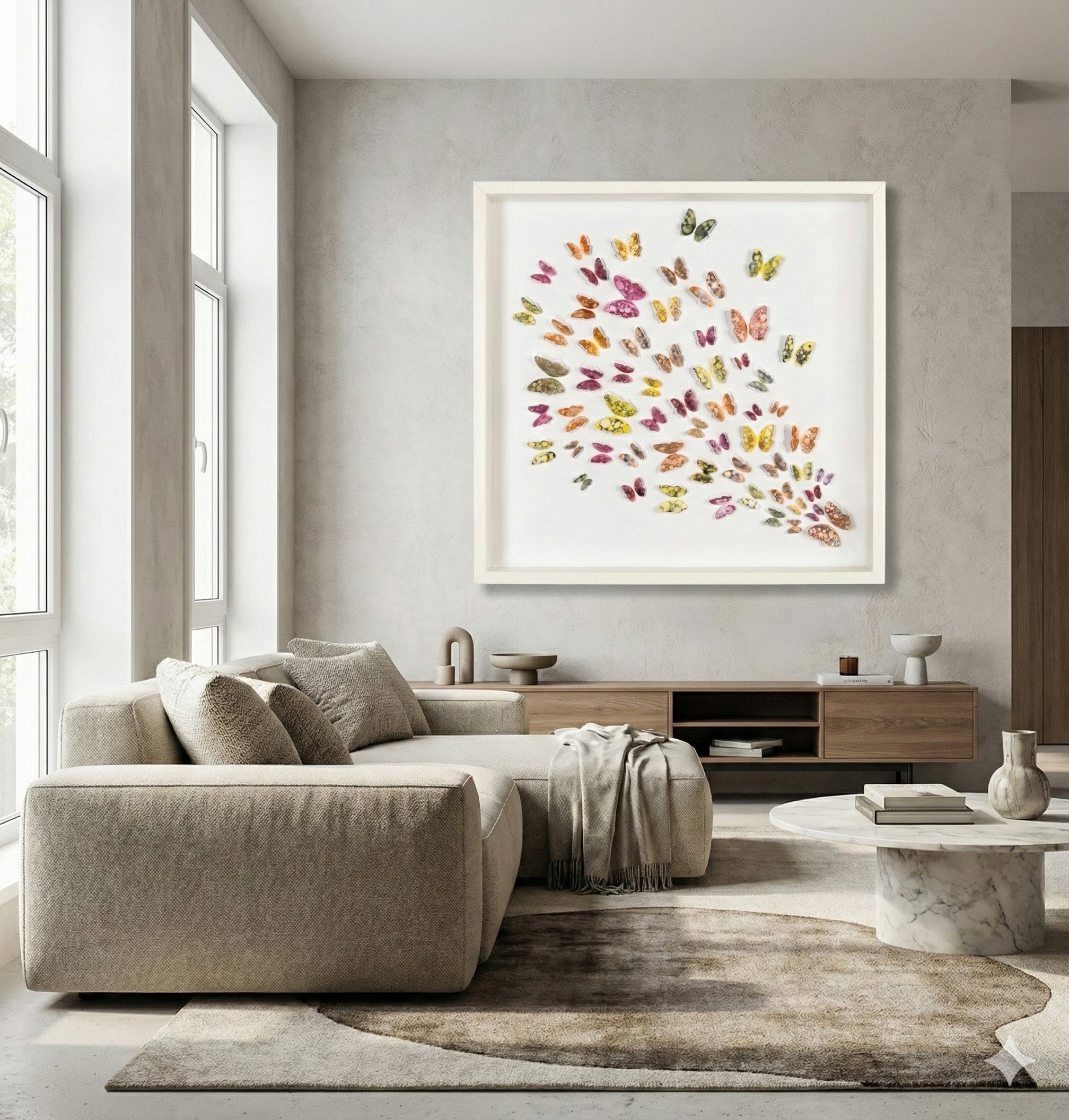 Spring Flight – 3D Butterfly Wall Art, Original Watercolor Paper Art