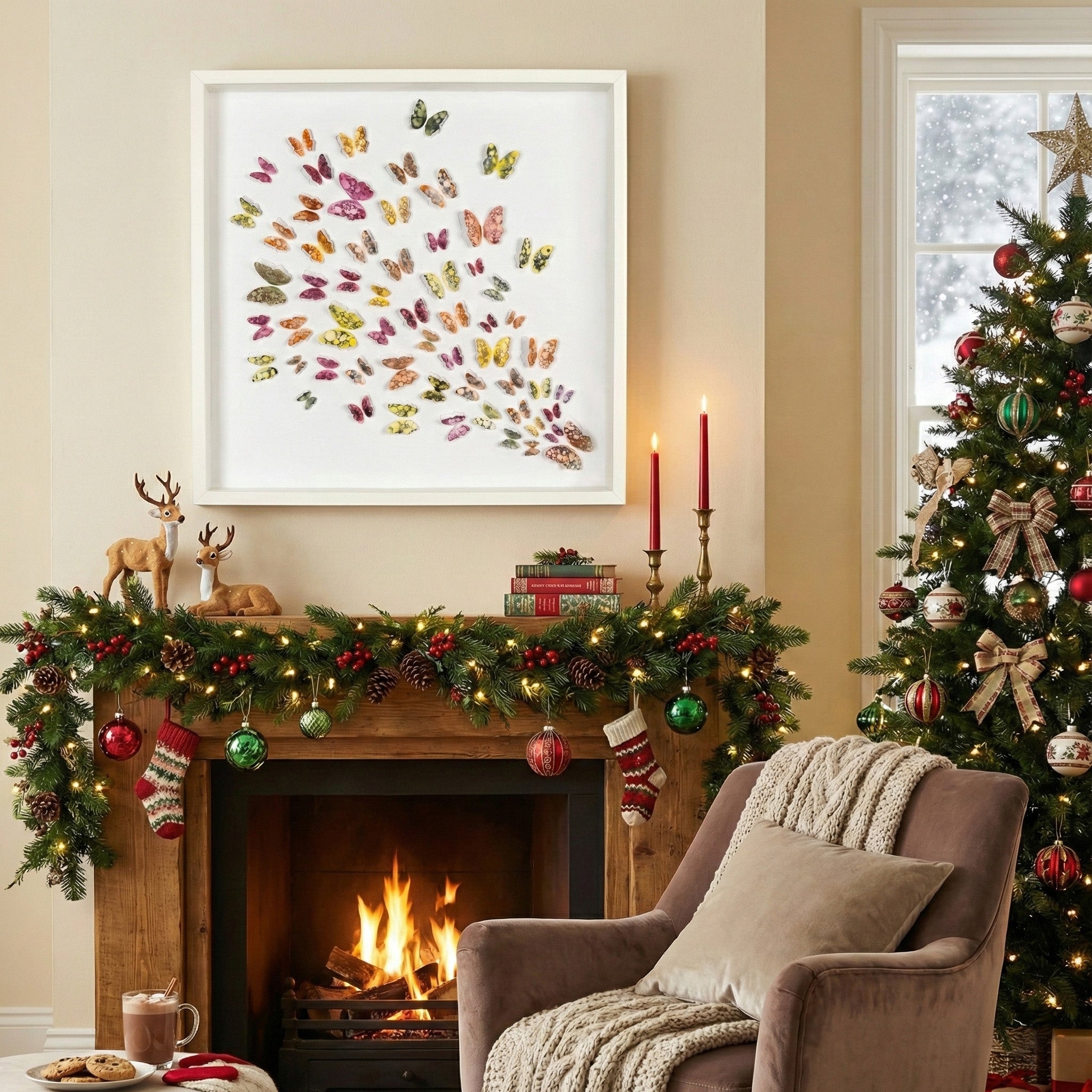 Spring Flight – 3D Butterfly Wall Art, Original Watercolor Paper Art