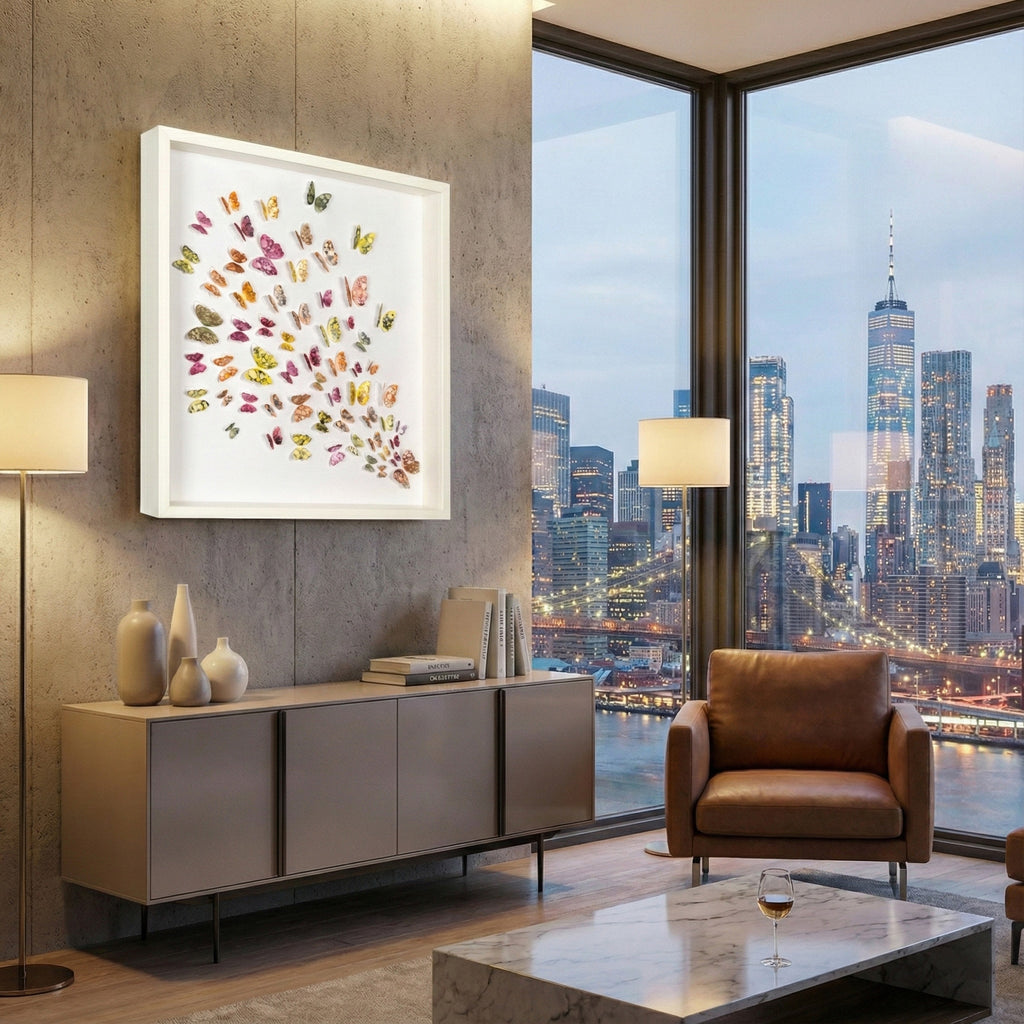 Spring Flight – 3D Butterfly Wall Art, Original Watercolor Paper Art