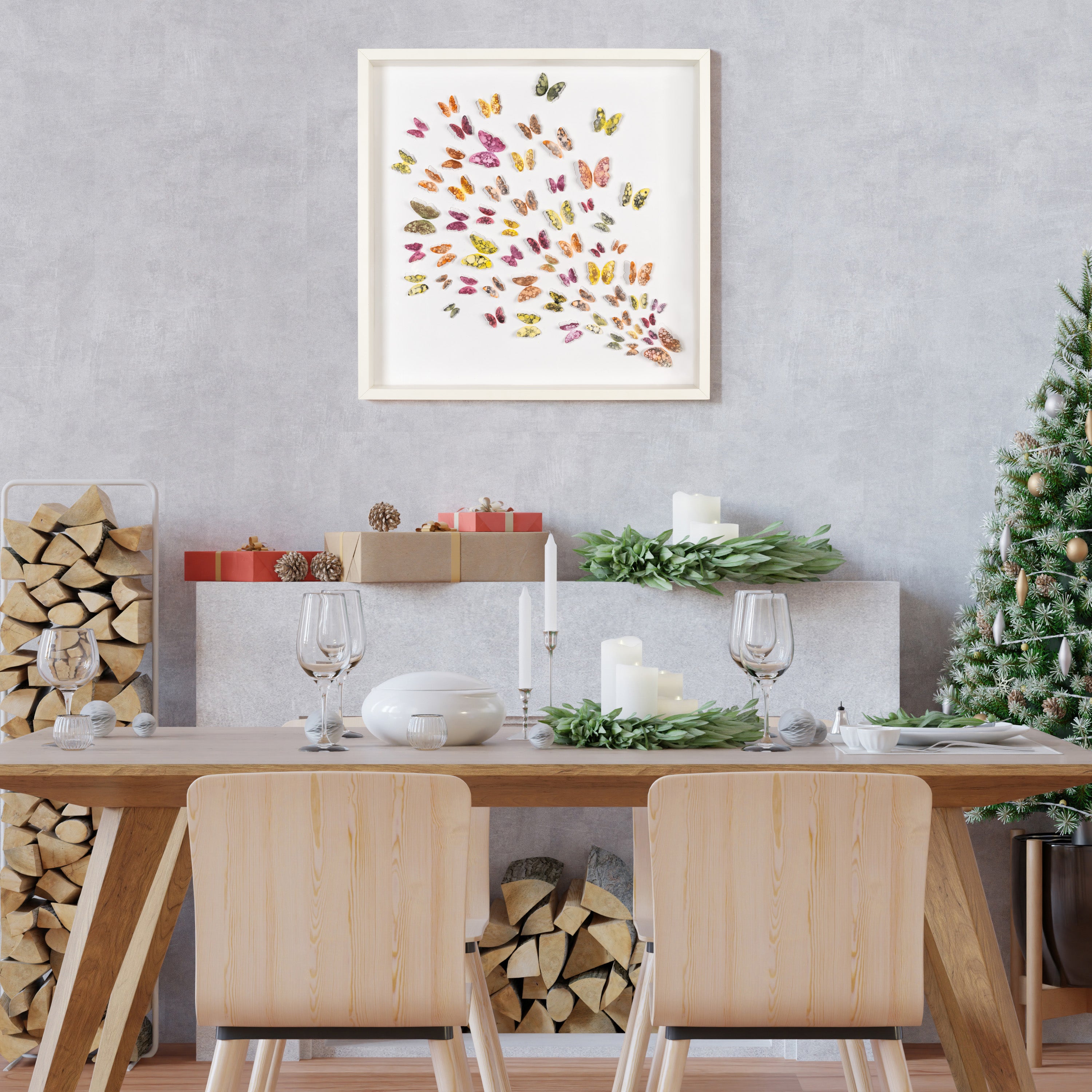 Spring Flight – 3D Butterfly Wall Art, Original Watercolor Paper Art