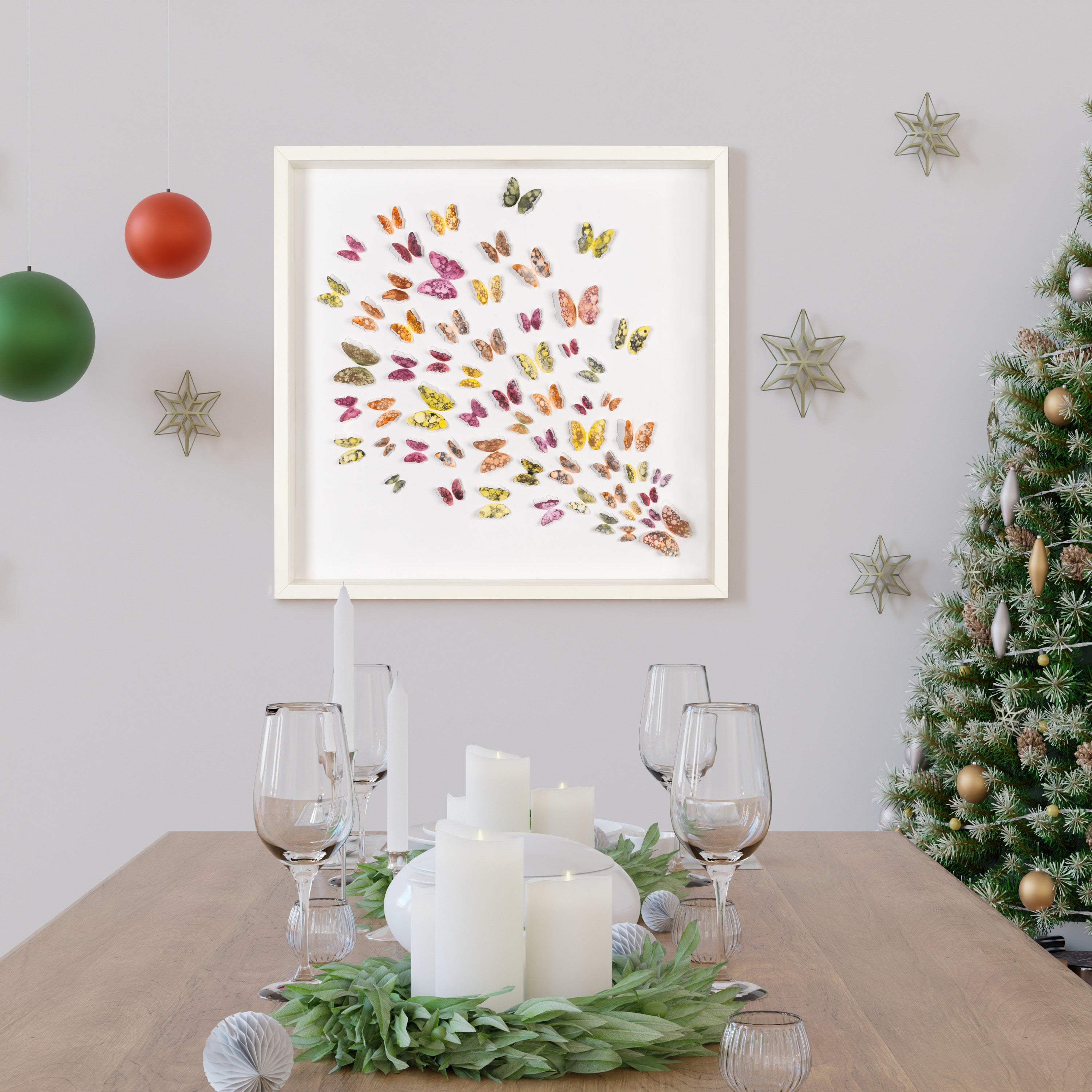 Spring Flight – 3D Butterfly Wall Art, Original Watercolor Paper Art