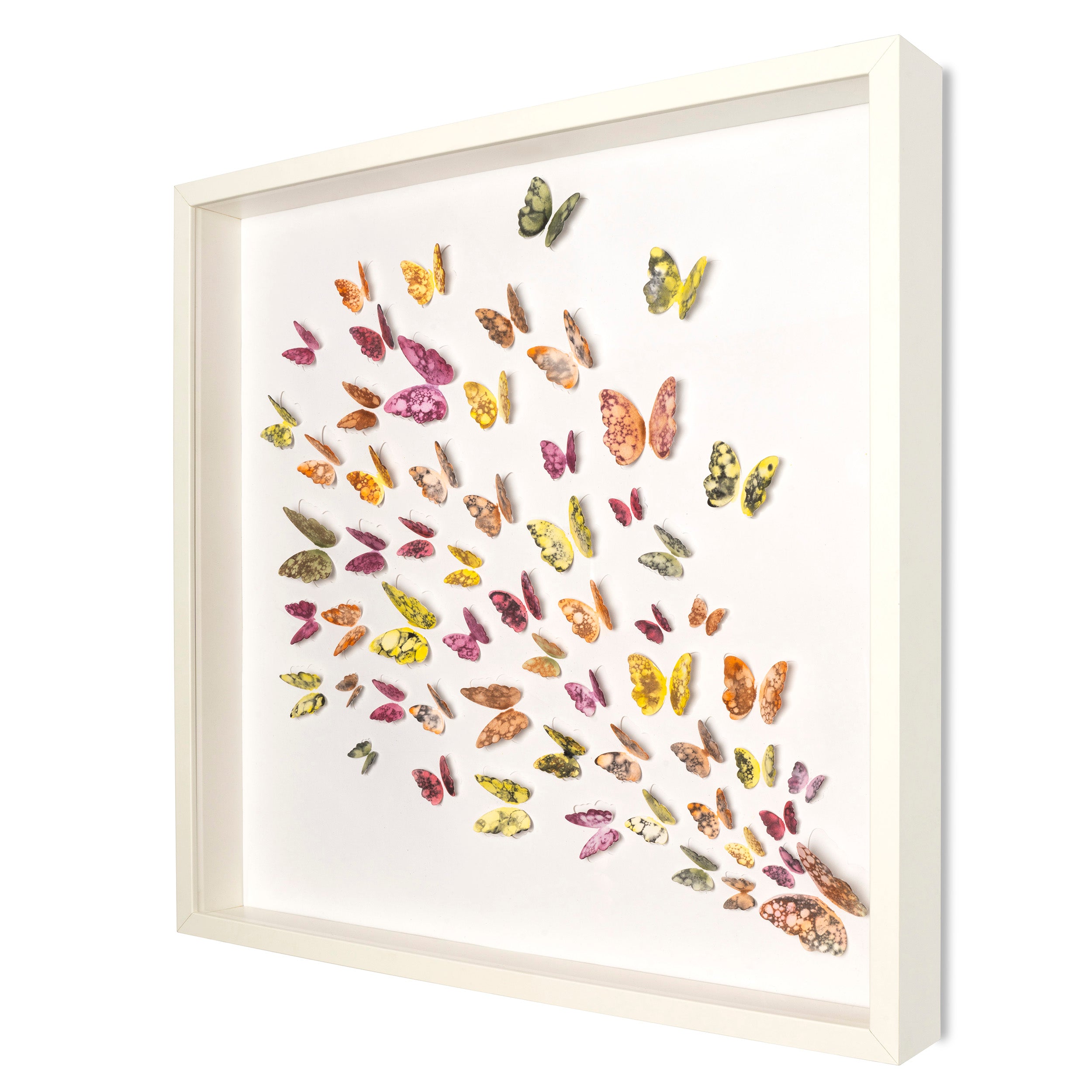 Spring Flight – 3D Butterfly Wall Art, Original Watercolor Paper Art