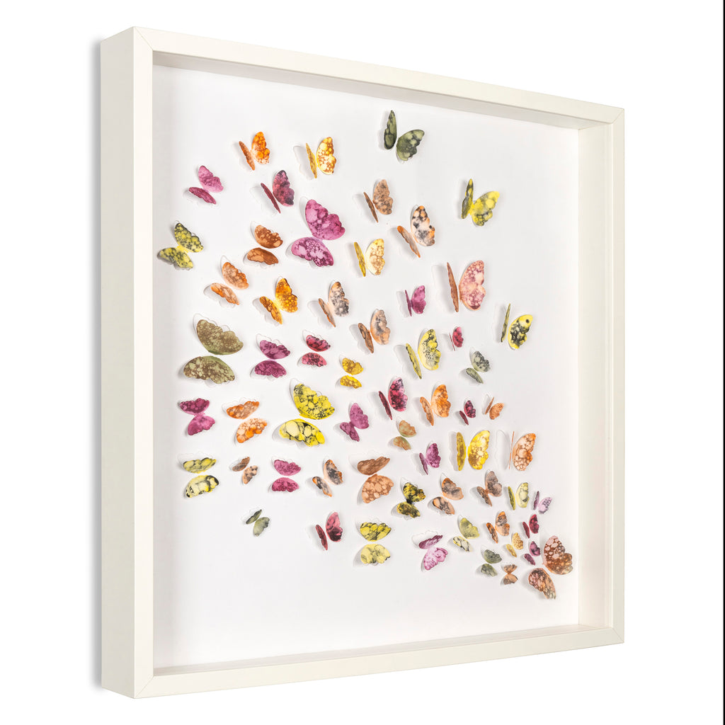 Spring Flight – 3D Butterfly Wall Art, Original Watercolor Paper Art