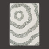 Single right panel from a textured abstract canvas diptych in soft sage-grey tones