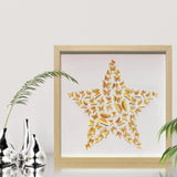 Yellow Butterfly Star Wall Art – Handmade 3D Paper Art