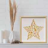 Yellow Butterfly Star Wall Art – Handmade 3D Paper Art