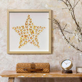 Yellow Butterfly Star Wall Art – Handmade 3D Paper Art
