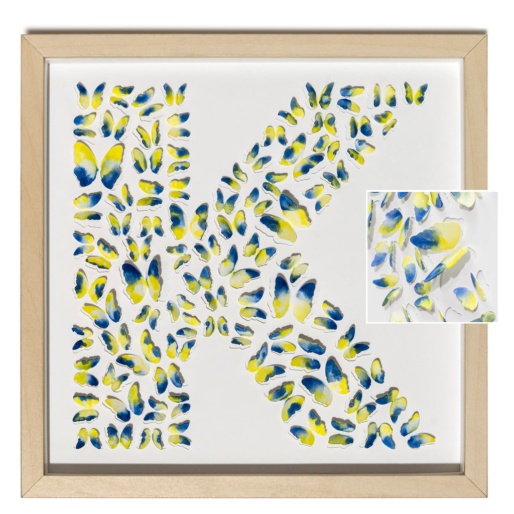 Custom Football Team Initial – 3D Paper Letter Wall Art (25×25 cm)